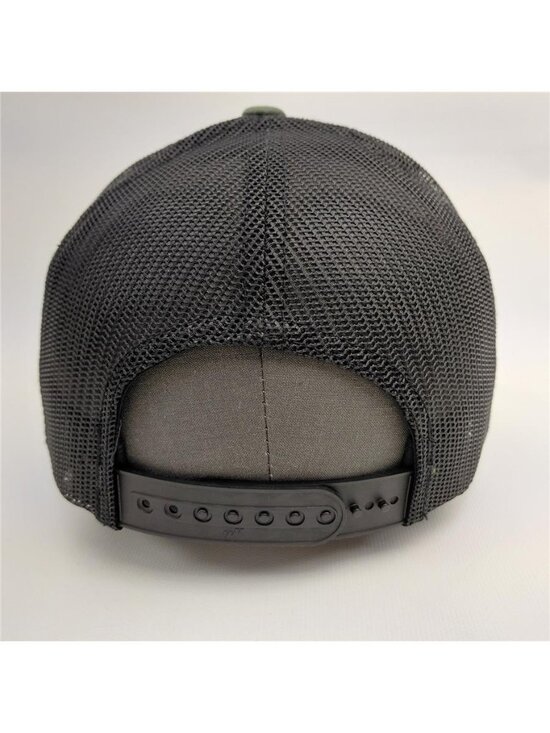 California Republic Genuine Leather Patch Camo Yupoong Snapback Trucker Hat Luxe main image 5
